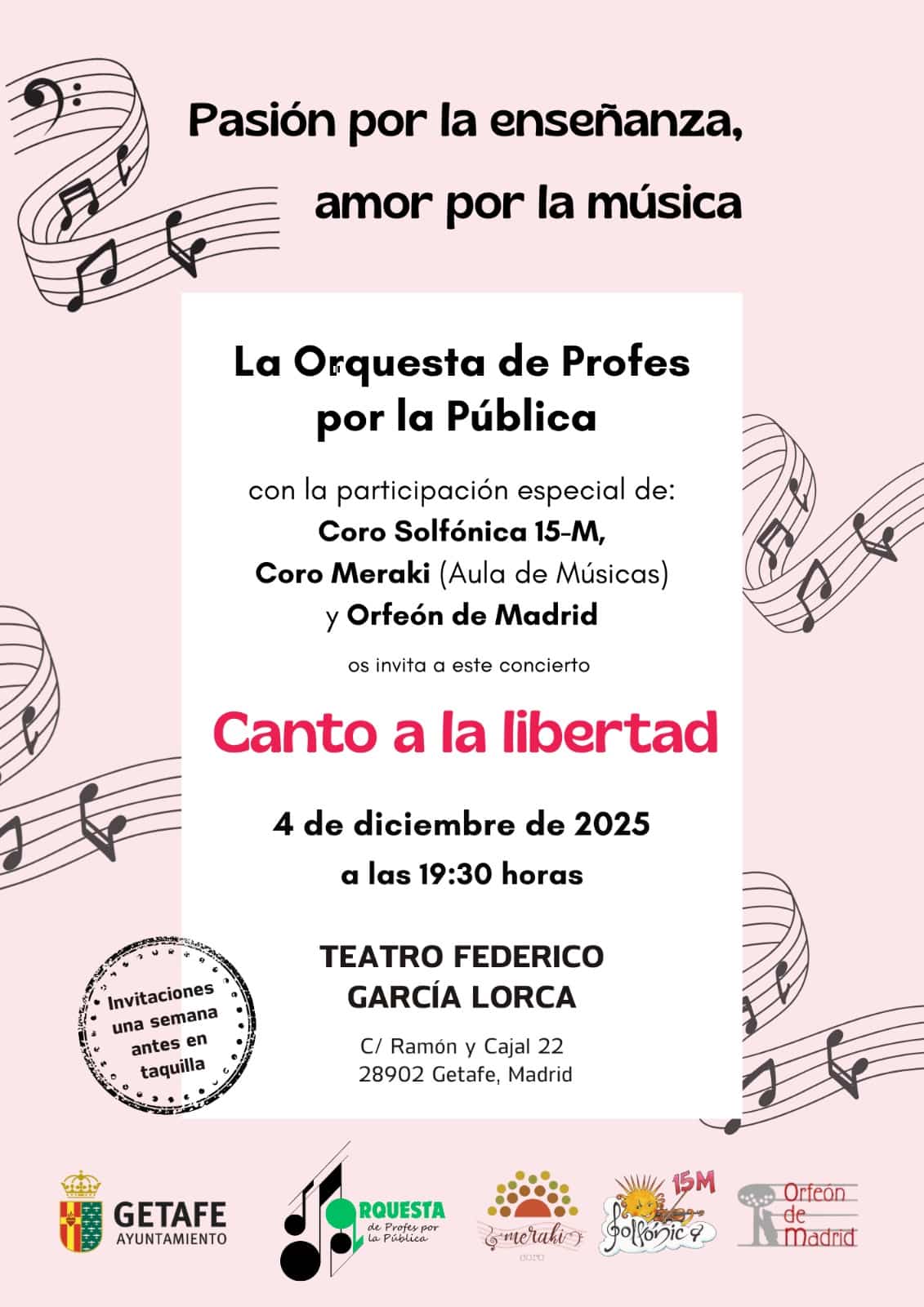 Getafe da la bienvenida a la ‘Orquesta de Profes por la Pública’ en respuesta a la censura madrileña