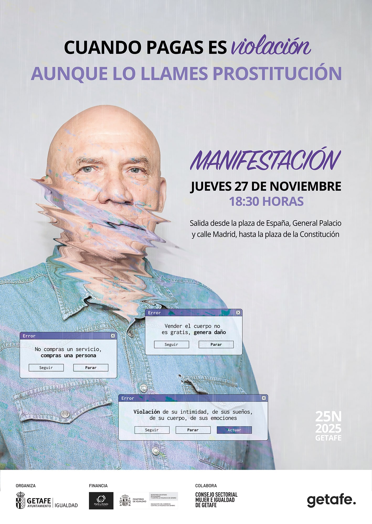 Getafe se Pronuncia Contra la Violencia de Género: Protesta Contra la Prostitución en el 25N