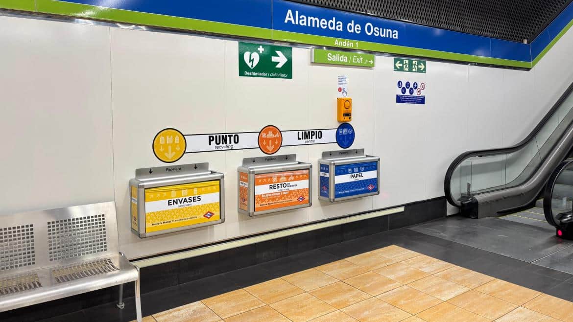 Incremento en el reciclaje: Metro de Madrid supera las 110 toneladas de residuos reciclados