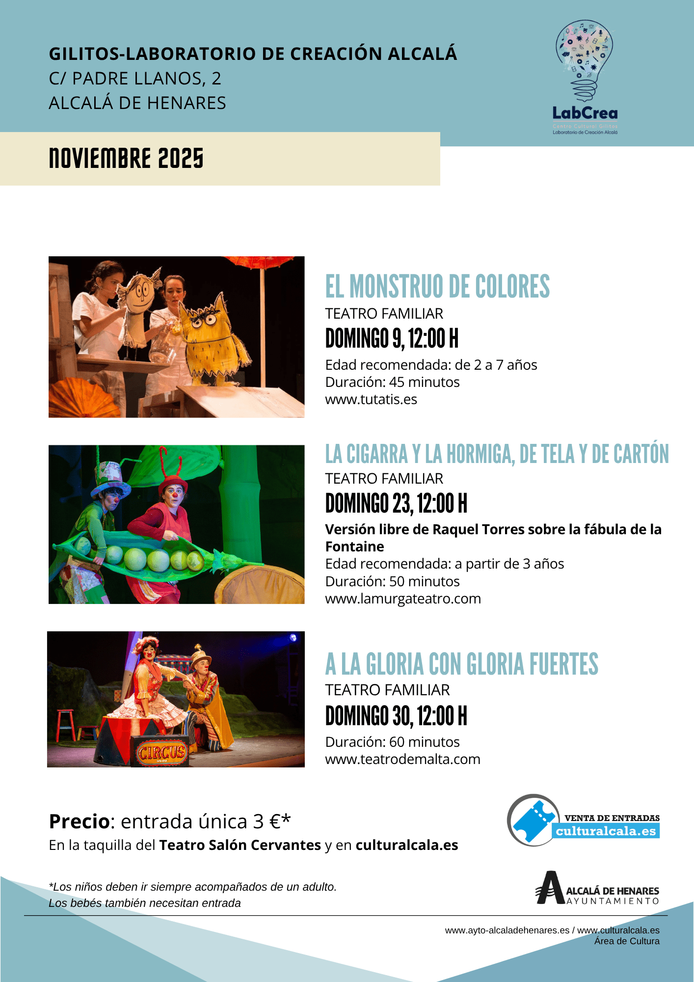 Noviembre de Aventuras: Gilitos Presenta Nuevas Obras de Teatro Familiar