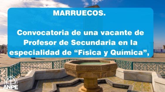 Oportunidad Laboral: Se Busca Profesor Especialista en Física y Química para Educación Secundaria