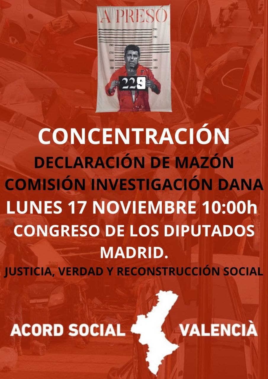 Protesta en el Congreso: La ciudadanía se moviliza contra Mazón el 17N