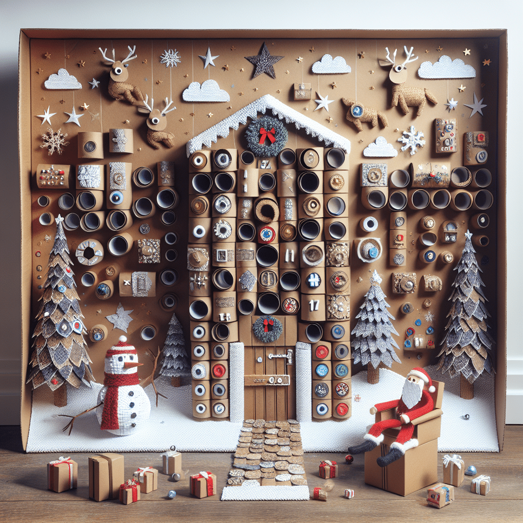 Transforma Rollos de Papel Higiénico y Cartón en un Asombroso Calendario de Adviento DIY