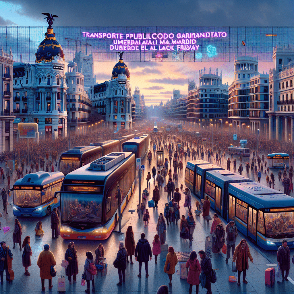 Transporte Público Gratuito en Madrid Durante el Black Friday