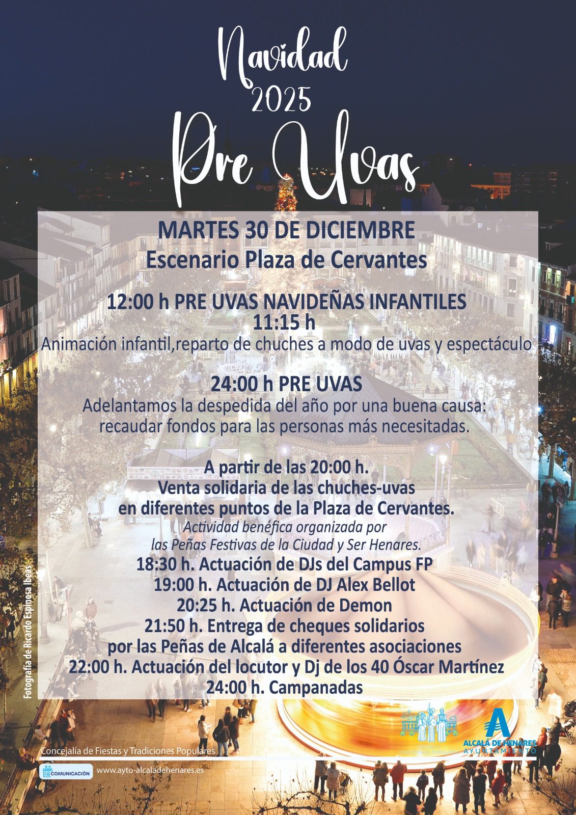 Alcalá de Henares Celebra las Preuvas Solidarias en la Plaza de Cervantes para Adelantar el Fin de Año
