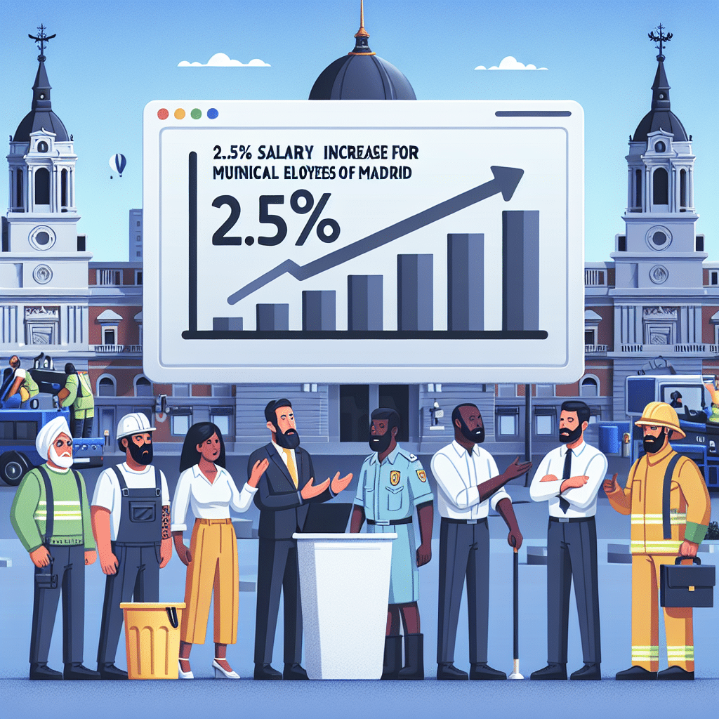 Aumento Salarial del 2,5% para Empleados Municipales de Madrid se Abonará en Enero de 2026