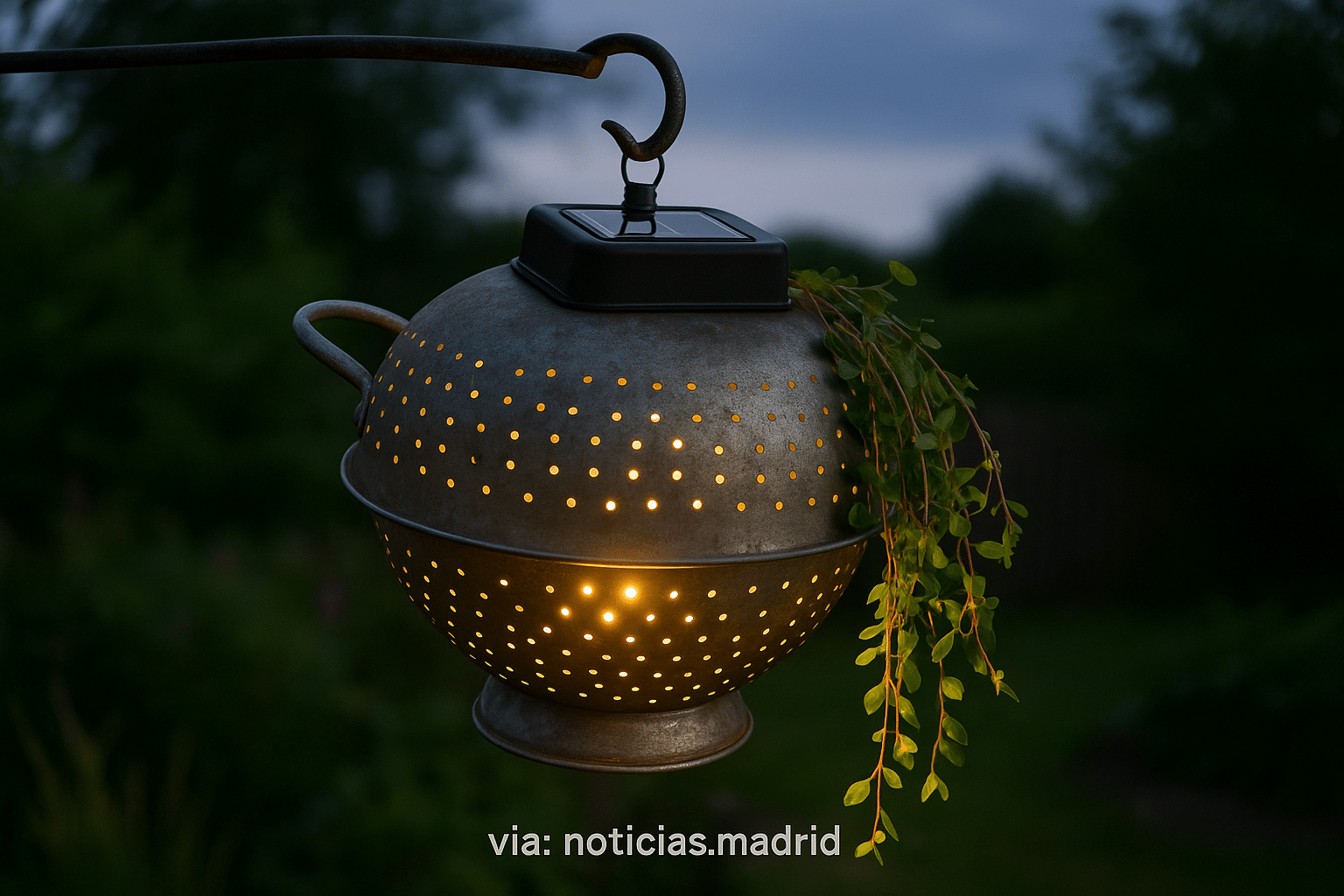 Convierte un Antiguo Colador de Pasta en una Impactante Lámpara Solar Casera