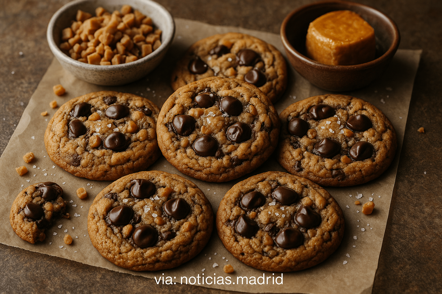 Deliciosas Galletas de Chocolate con Toffee y Mantequilla Dorada para Consentirte