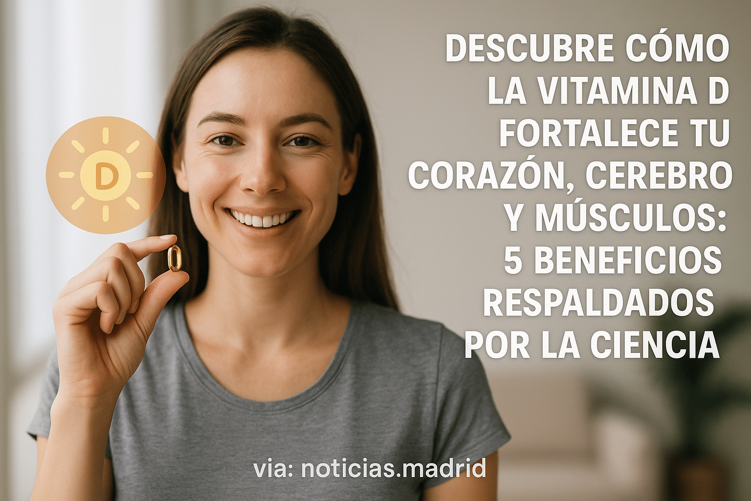 Descubre cómo la vitamina D fortalece tu corazón, cerebro y músculos: 5 beneficios respaldados por la ciencia