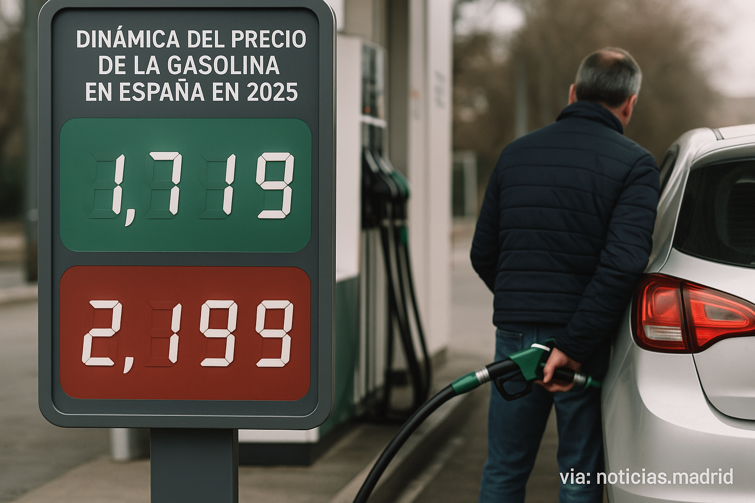 Dinámica del precio de la gasolina en España en 2025: tarifas extremas de hoy