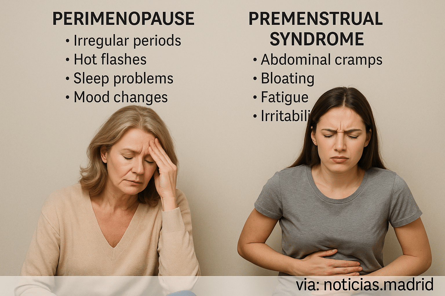 La perimenopausia y el síndrome
