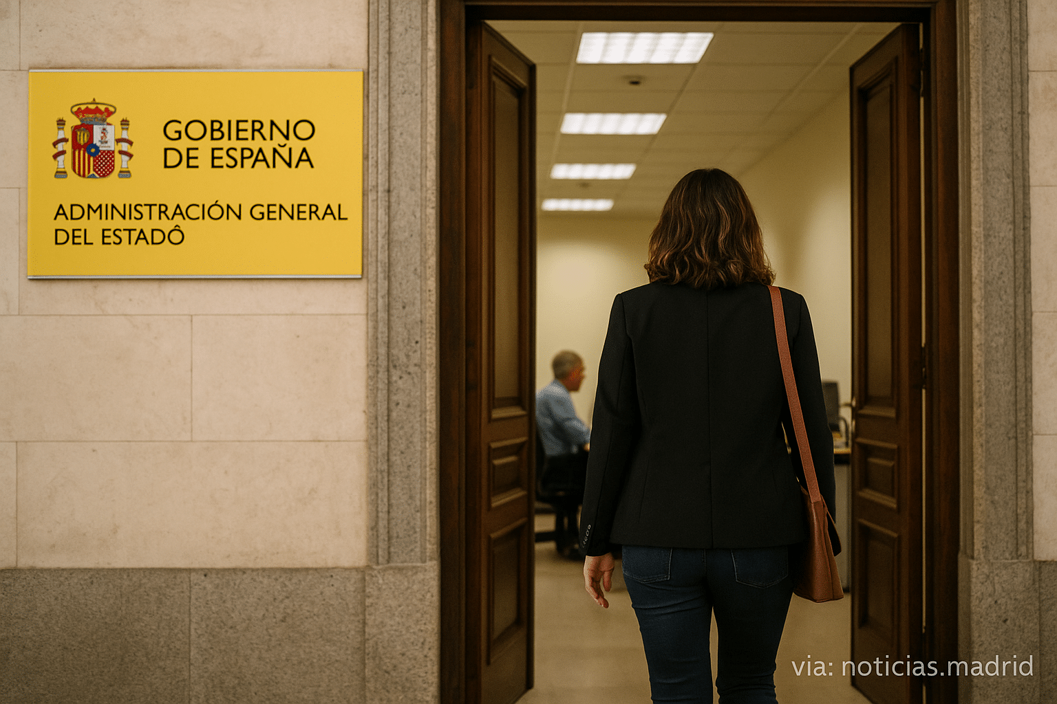 Funcionarios públicos en un edificio