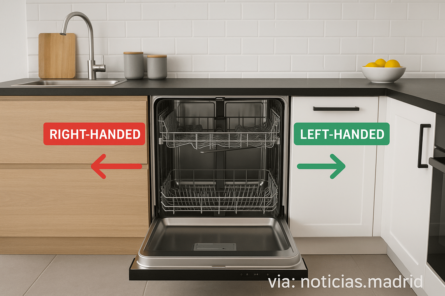 El Mejor Sitio para Ubicar tu Lavavajillas según tu Mano Dominante