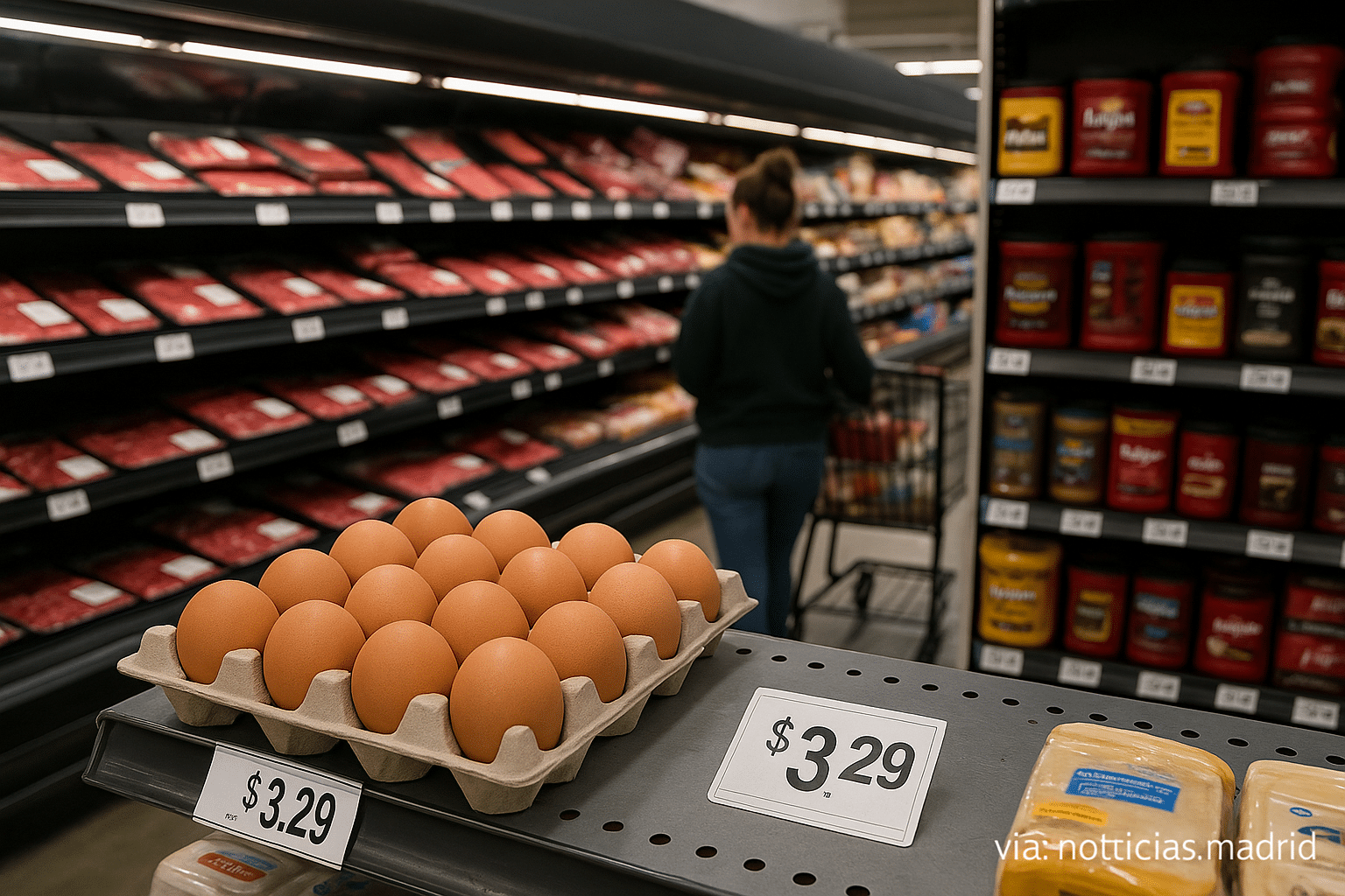 El costo de los huevos, la carne y el café continúa en aumento, consolidándose como los alimentos más elevados en el último año