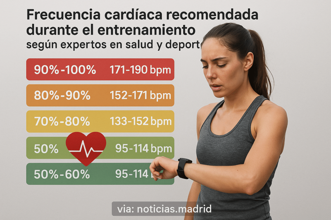 Frecuencia cardíaca recomendada durante el entrenamiento, según ...