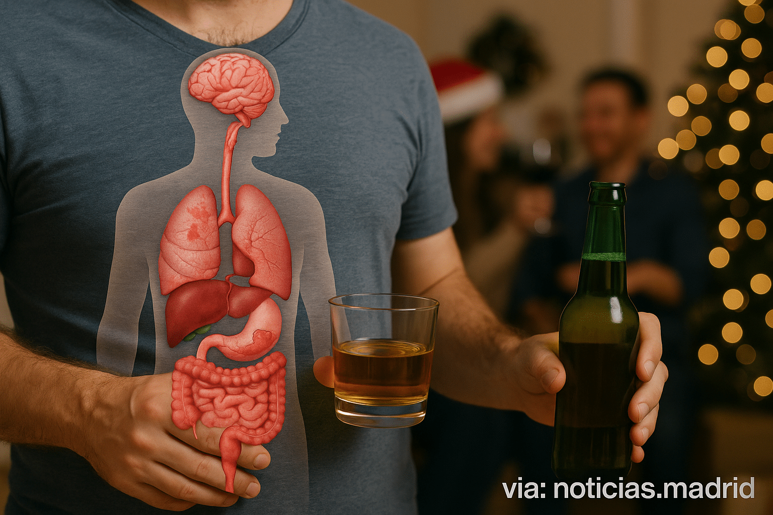 Impacto del consumo de alcohol en el cuerpo durante las celebraciones festivas