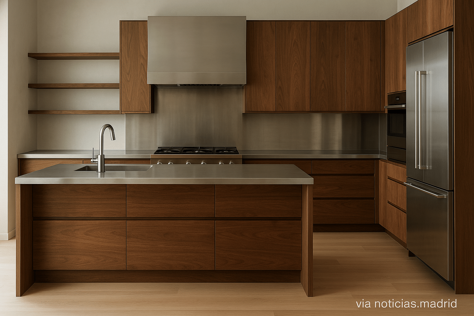 Innovación en Cocinas Personalizadas: Elegancia y Funcionalidad en Madera y Acero Inoxidable