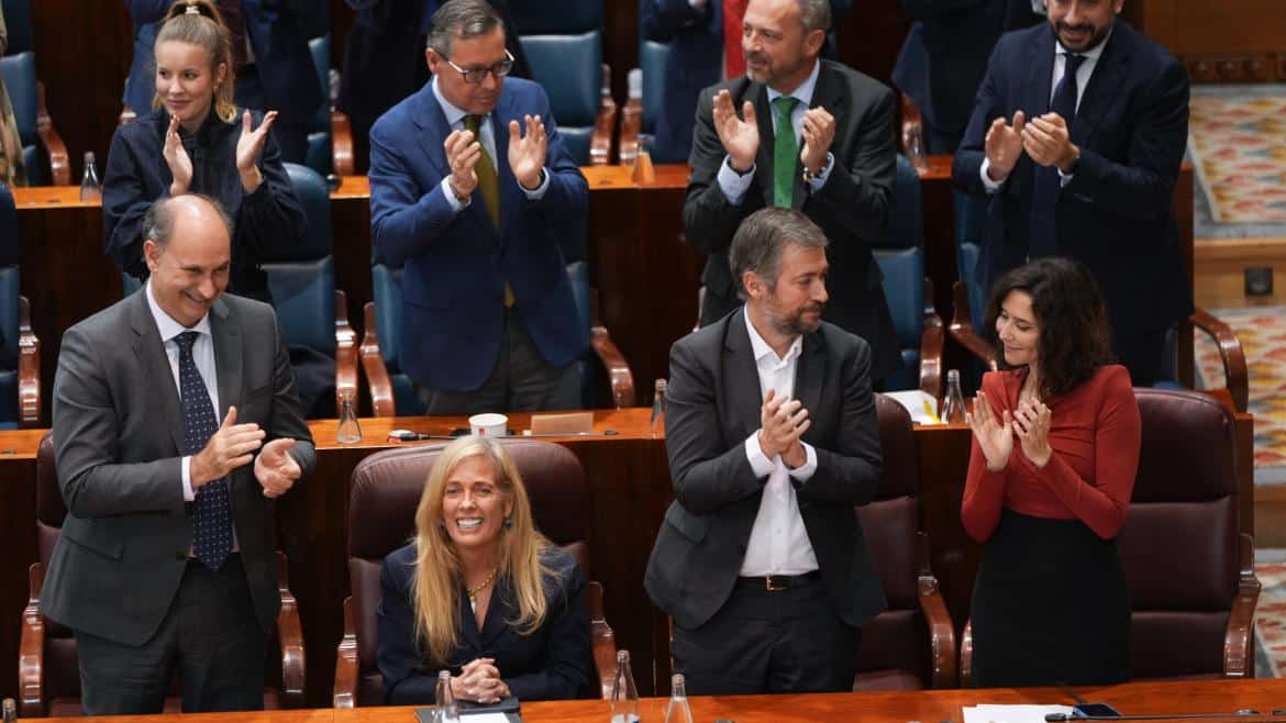 La presidenta Isabel Díaz Ayuso durante el Pleno de la Asamblea de Madrid