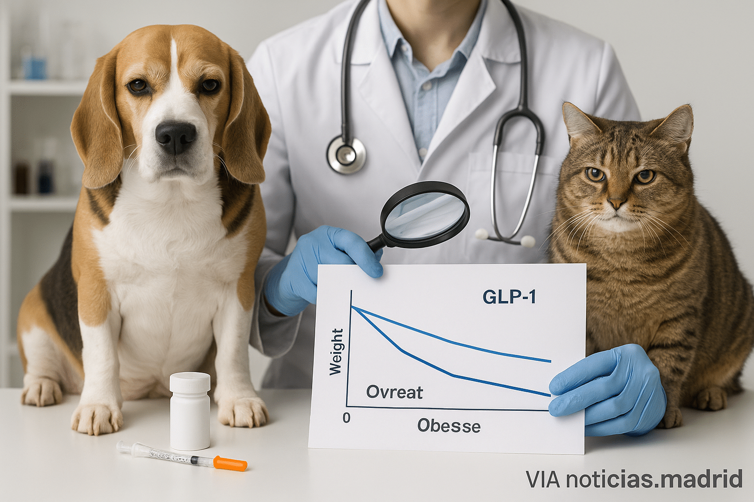 Investigación sobre la efectividad de medicamentos GLP-1 en el tratamiento del sobrepeso en perros y gatos