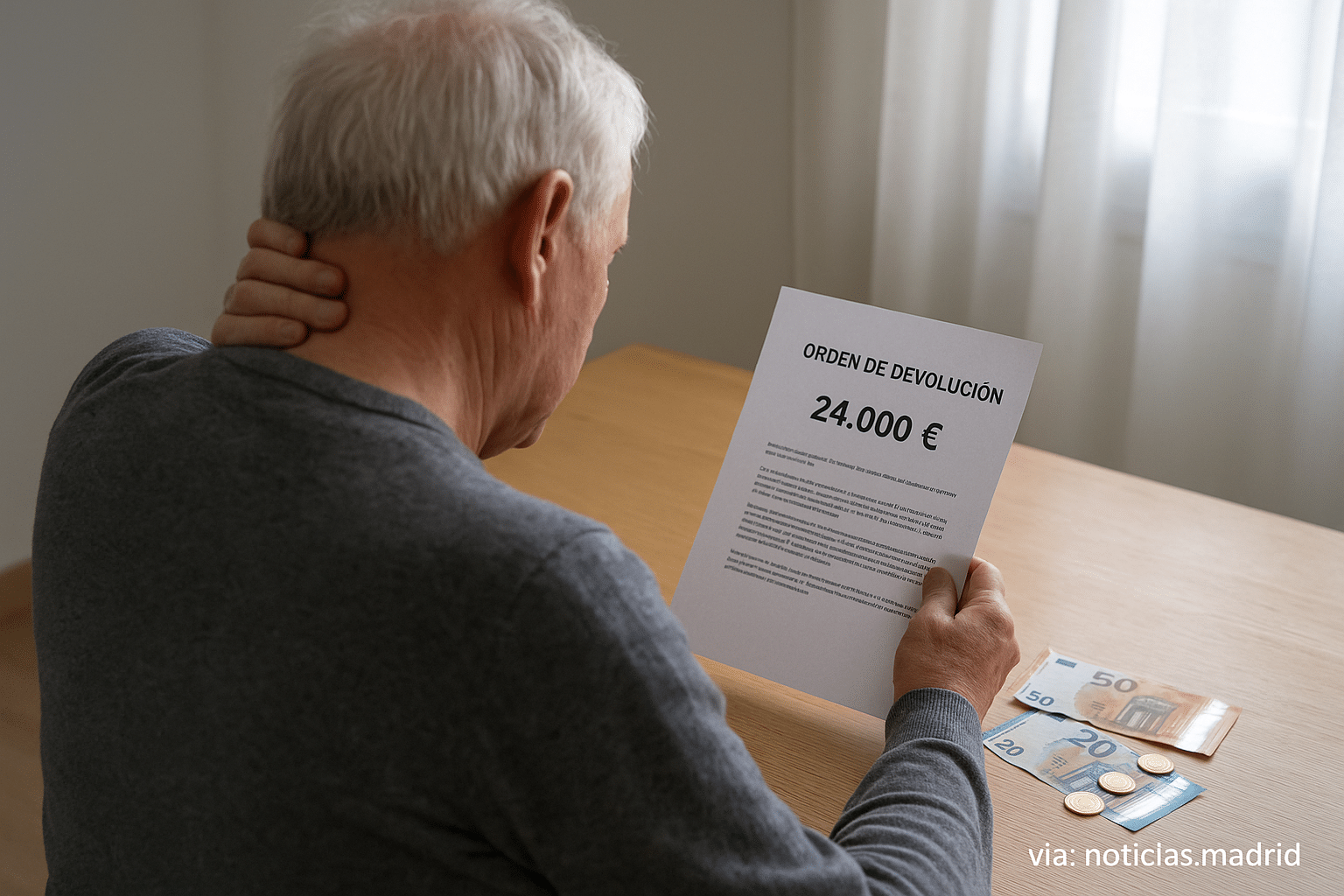 Jubilado debe devolver 24.000 euros por trabajar un día extra y ganar menos de 80 euros