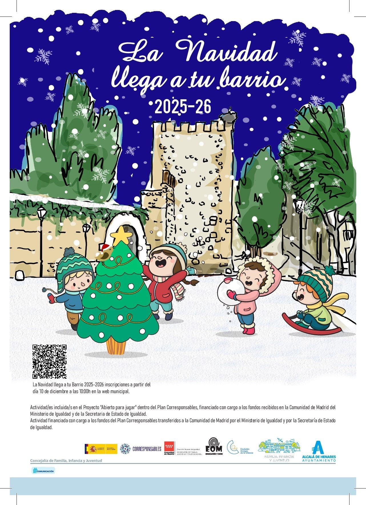 La Concejalía de Familia, Infancia y Juventud lanza el programa “La Navidad llega a tu barrio” con actividades para los más pequeños