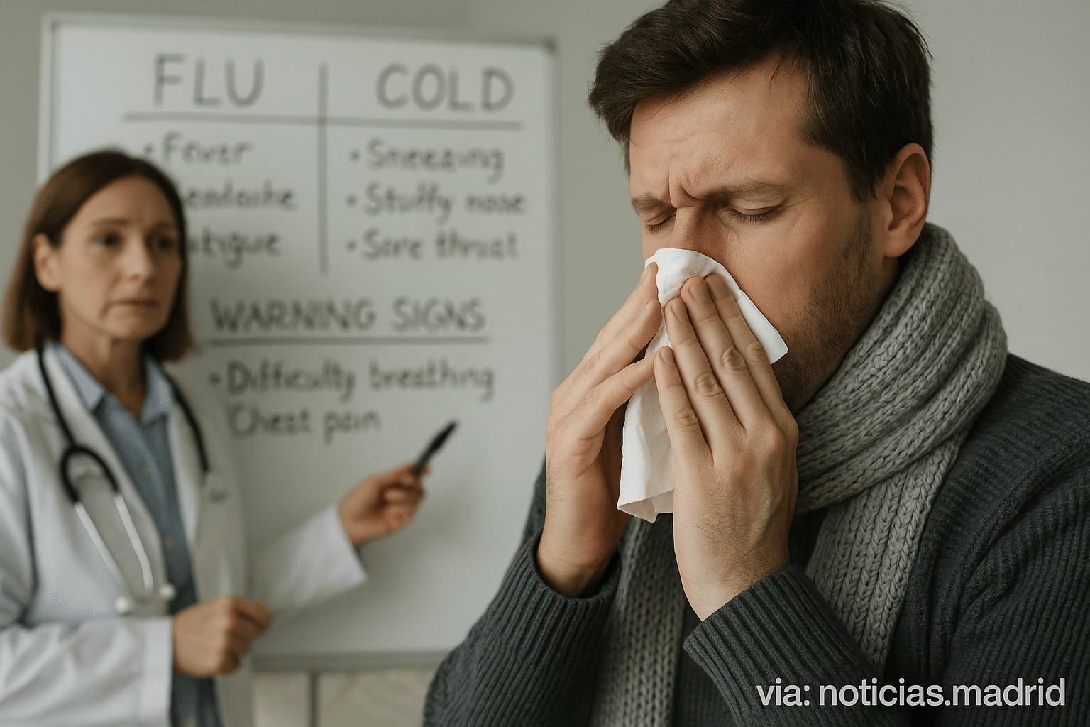 Las diferencias clave entre la gripe y el resfrío y las señales de advertencia que indican una posible complicación