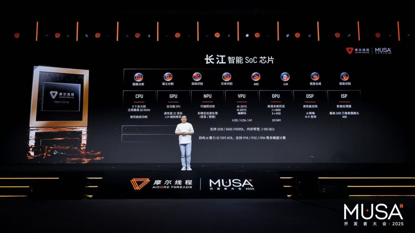 Moore Threads Revoluciona el ‘AI PC’ con Yangtze: Potente SoC con NPU de 50 TOPS y 64 GB de LPDDR5X