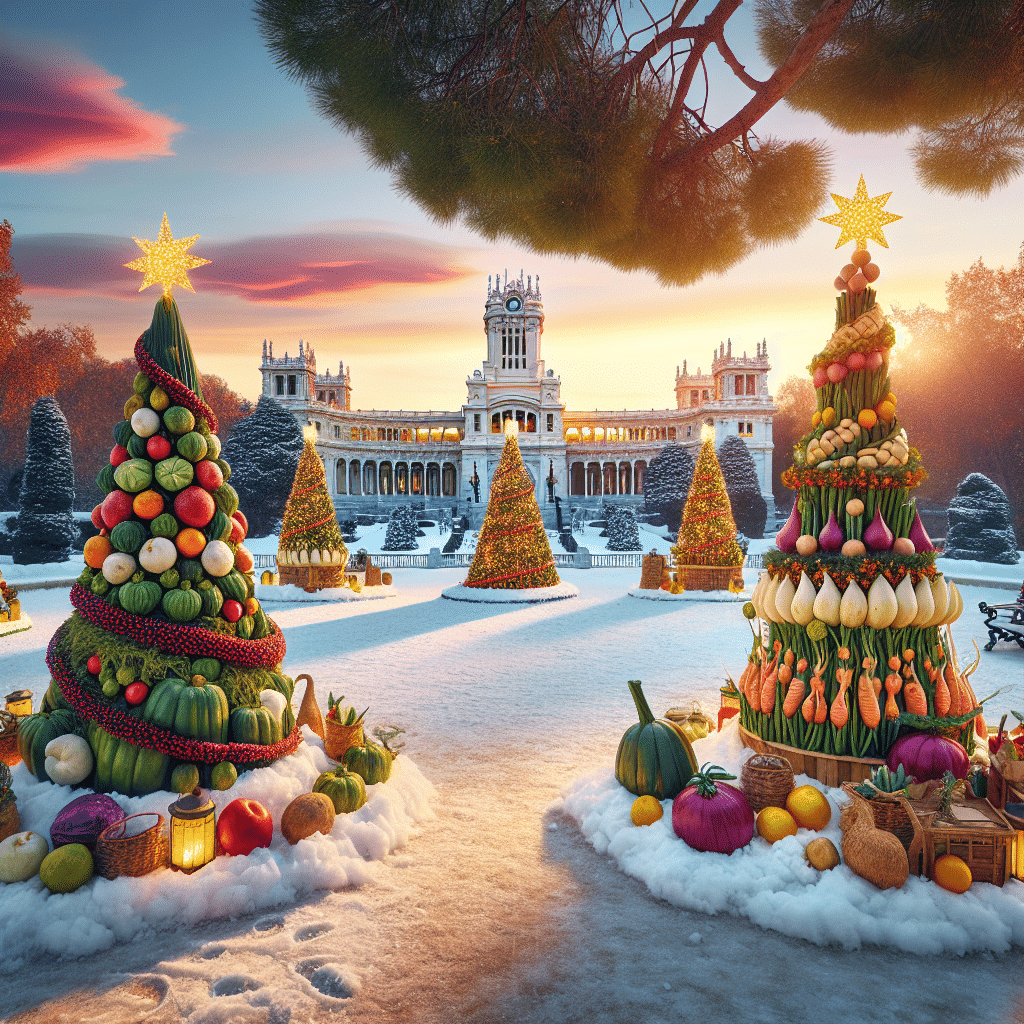 Nuevas Decoraciones Vegetales para Fotografías Navideñas en El Retiro de Madrid