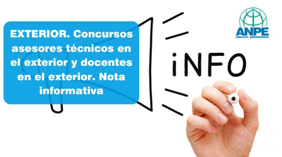 Nuevas Oportunidades en el Extranjero para Docentes y Asesores Técnicos