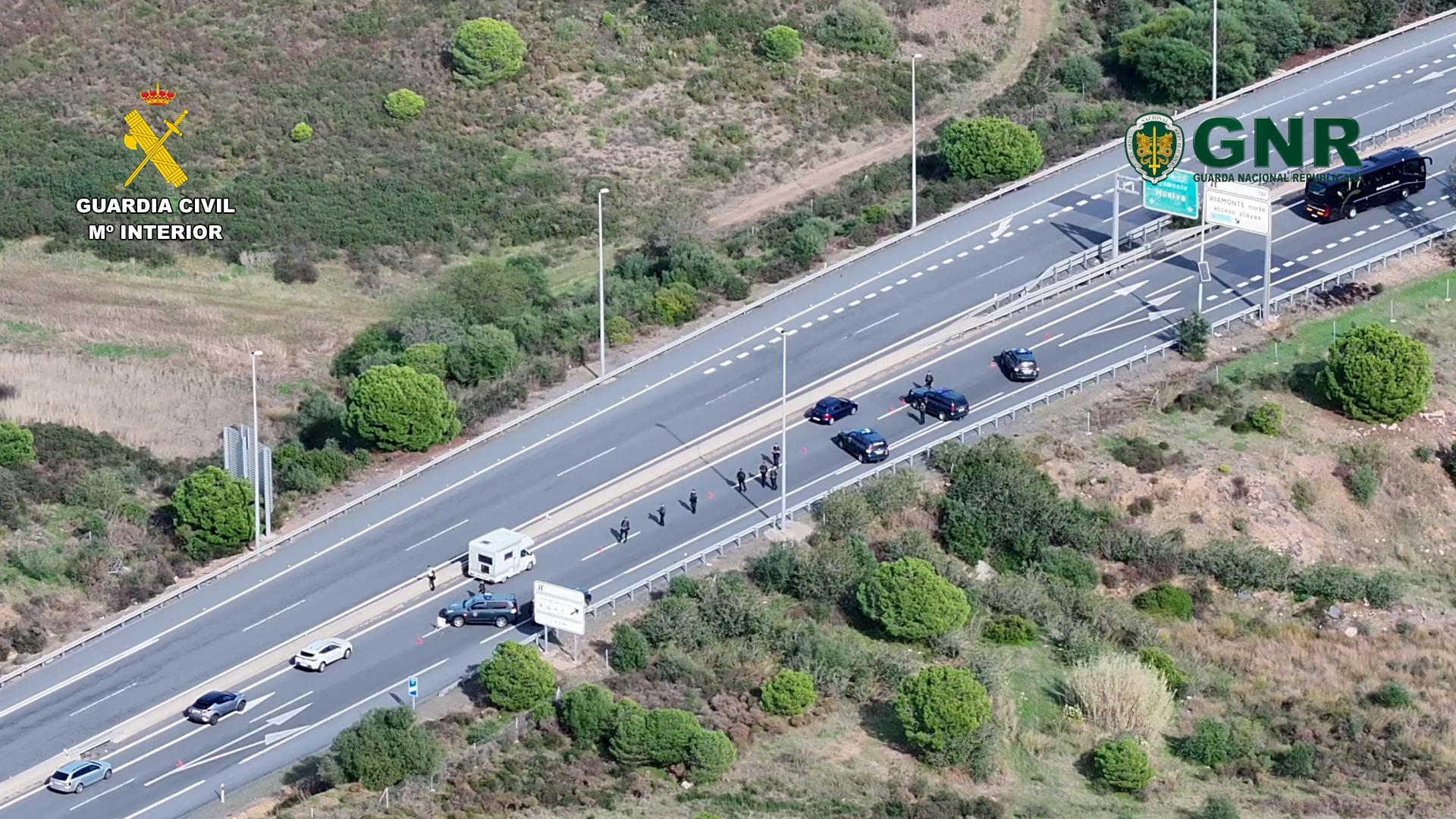 Operación conjunta de Guardia Civil y Guarda Nacional Republicana desmantela al narcotráfico en Huelva y Portugal