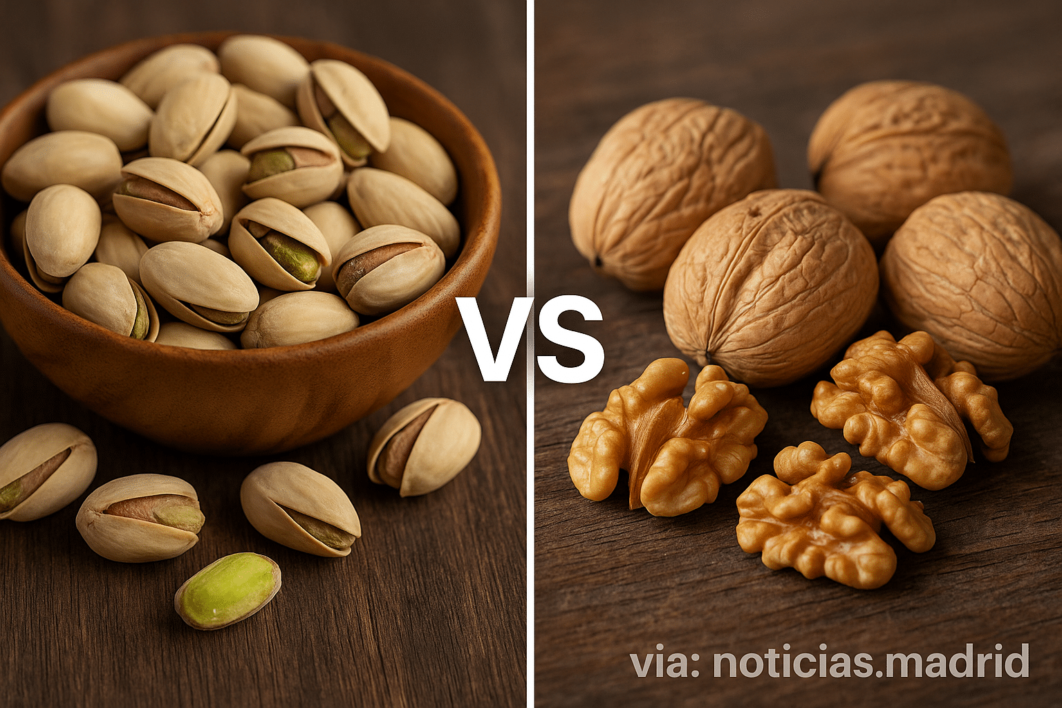 Pistachos vs. nueces: comparación en proteínas, fibra y Omega-3 para adaptar tu alimentación