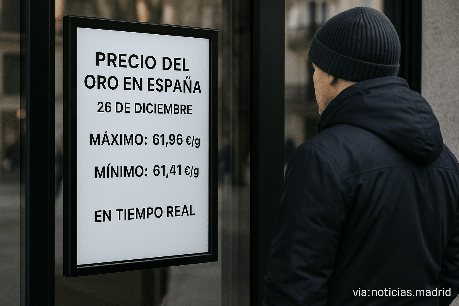 Precio del oro en España al 26 de diciembre: cotización máxima y mínima por gramo en tiempo real