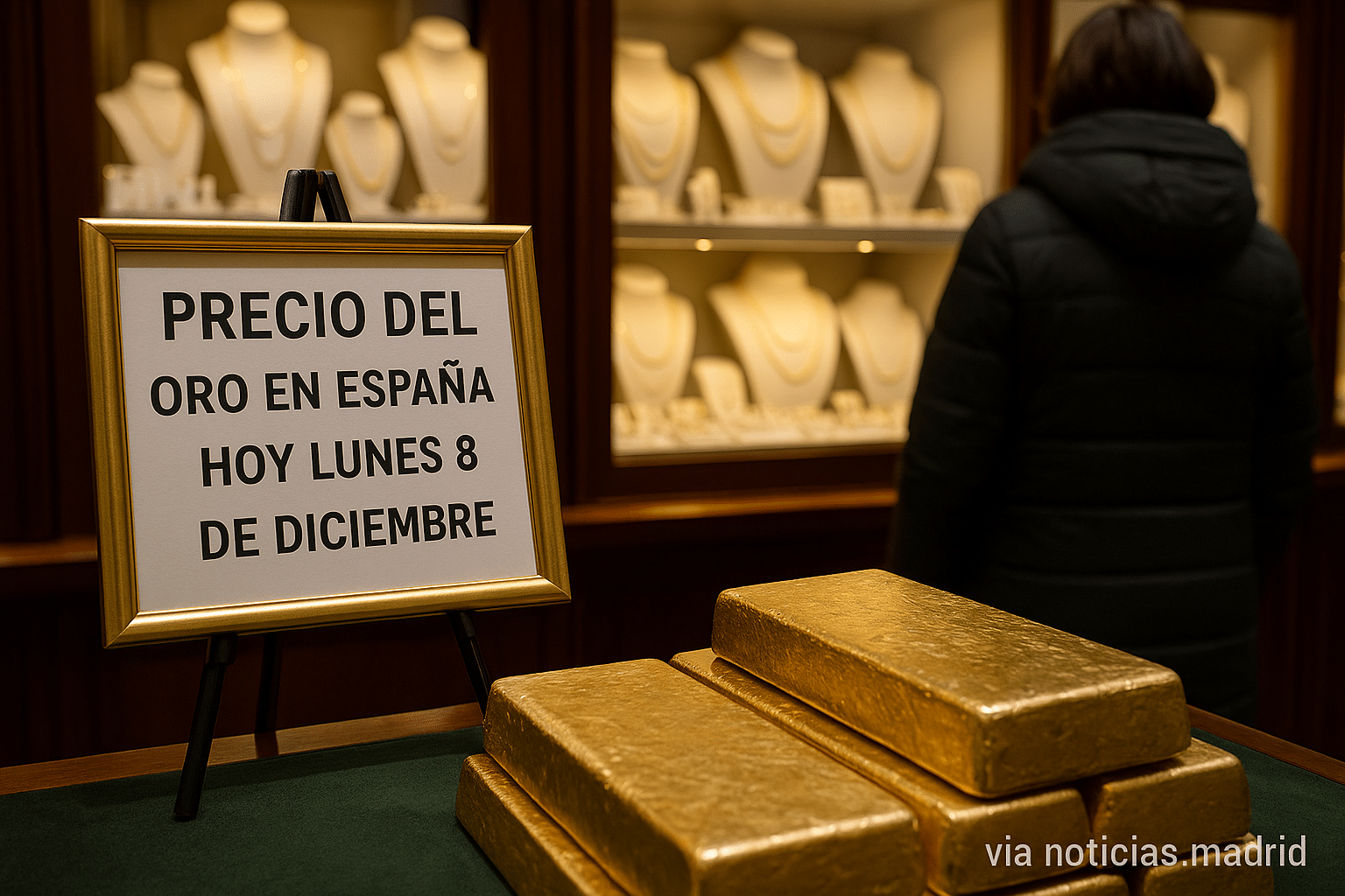 Precio del oro en España hoy lunes 8 de diciembre: niveles récord y mínimos alcanzados por el metal