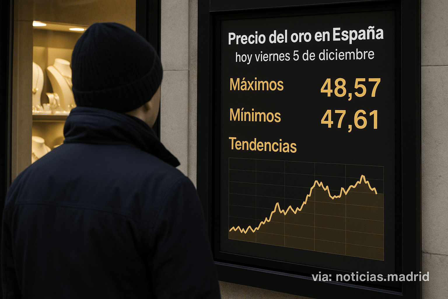 Precio del oro en España hoy viernes 5 de diciembre: máximos, mínimos y tendencias del metal dorado
