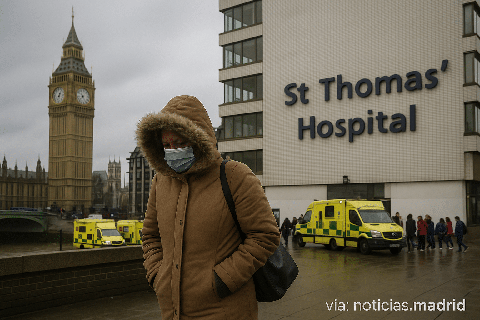 Reino Unido enfrenta emergencias sanitarias ante la rápida propagación de la nueva variante de gripe H3N2, con récords de casos, aulas cerradas y hospitales desbordados