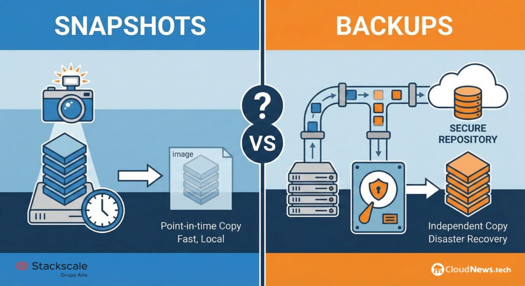 Snapshots vs. Backups en Máquinas Virtuales: El Riesgo Oculto que Podría Paralizar tu Empresa