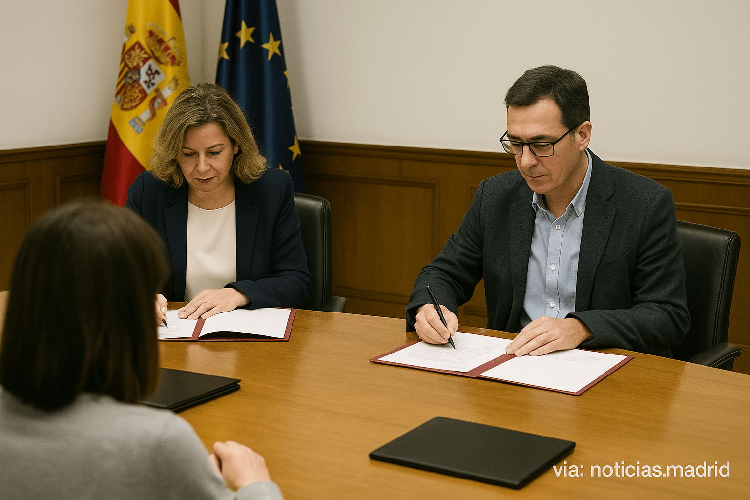 (I-D) El secretario general de