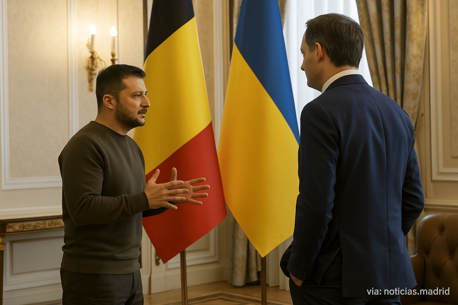 Zelenski y el primer ministro belga buscan desbloquear los activos rusos: “Si todos nos lanzamos, saltaremos juntos”