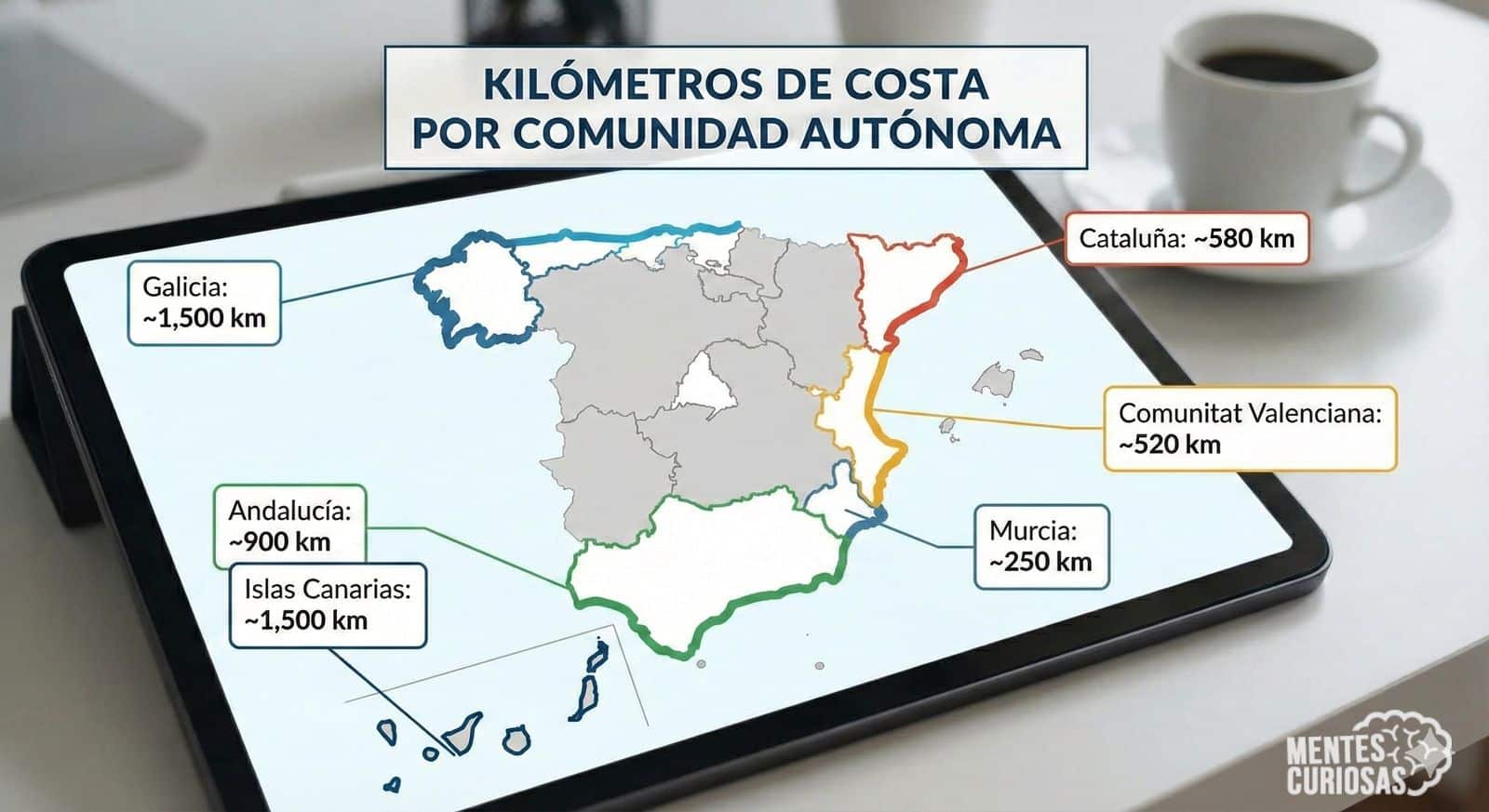¿Galicia o Andalucía? Por qué “la comunidad con más kilómetros de costa” depende de cómo se mida
