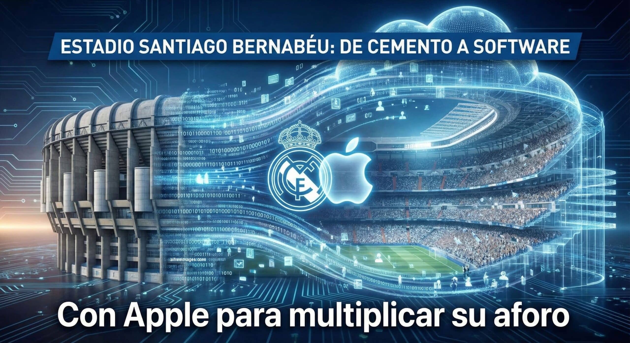 El Bernabéu deja de ser cemento para convertirse en software: así quiere el Real Madrid multiplicar su aforo con Apple