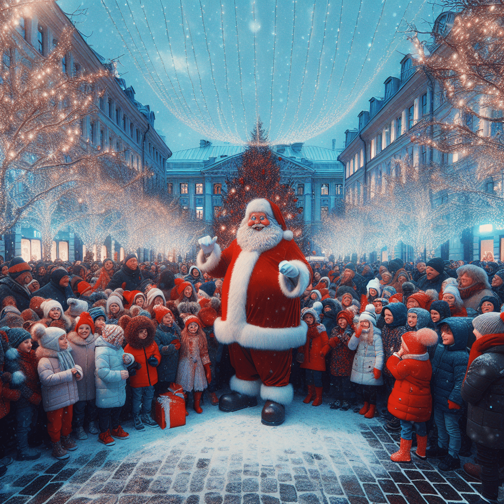 ¡La Plaza de Olavide se Convierte en el Reino Invernal para la Llegada de Papá Noel!
