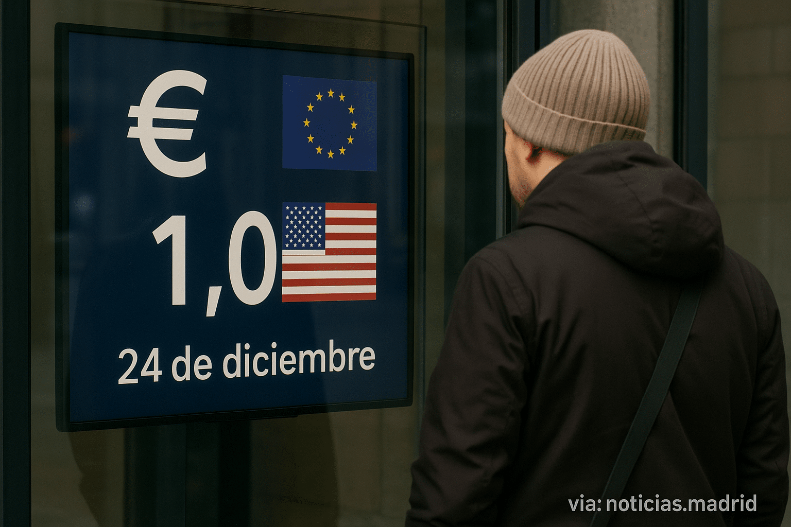 ¿En qué nivel se encuentra el euro frente al dólar a fecha de 24 de diciembre?