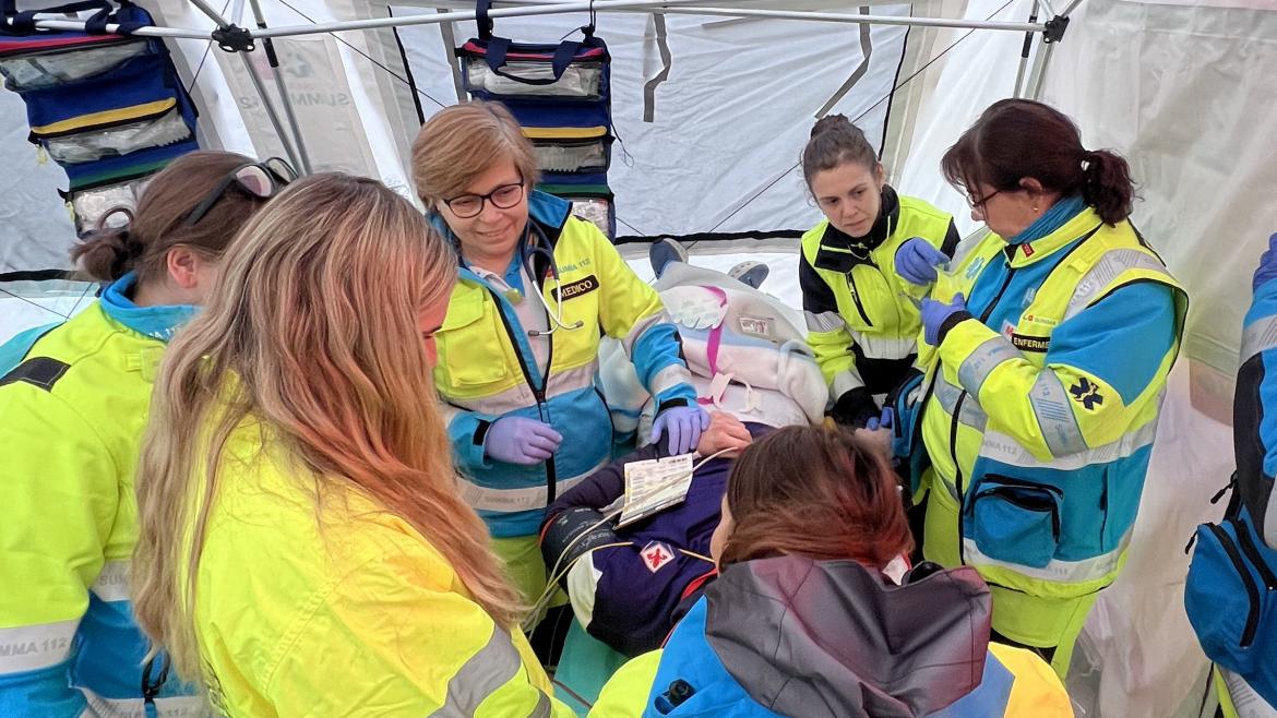 Atención del SUMMA 112 a Corredores en los «Encierros Blancos» de San Sebastián de los Reyes