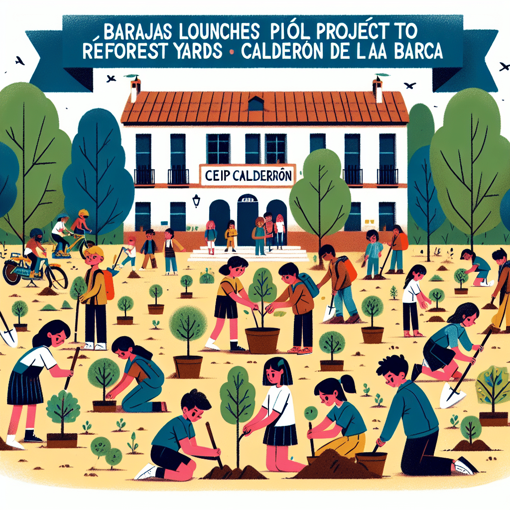 Barajas Lanza Proyecto Piloto para Renaturalizar Patios Escolares en el CEIP Calderón de la Barca