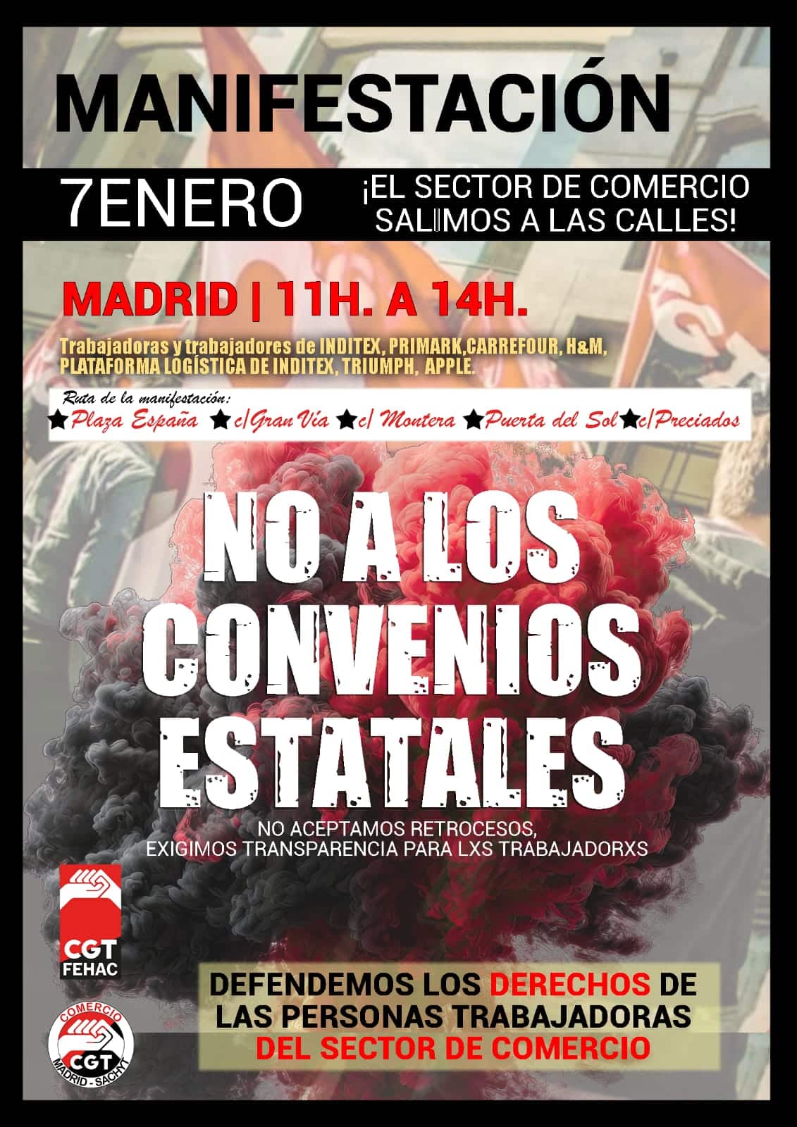 CGT Llama a Movilización en Contra de la Precarización Laboral y los Convenios Estatales en el Sector Comercial