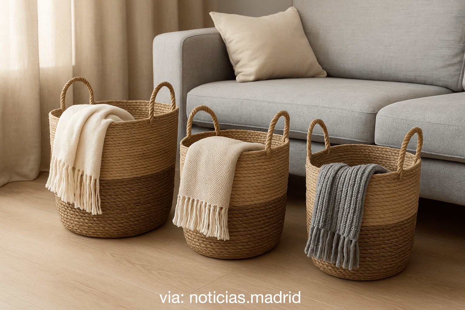 Cestas Flexibles y Elegantes en Lidl para Mantitas del Sofá con Estilo y Organización