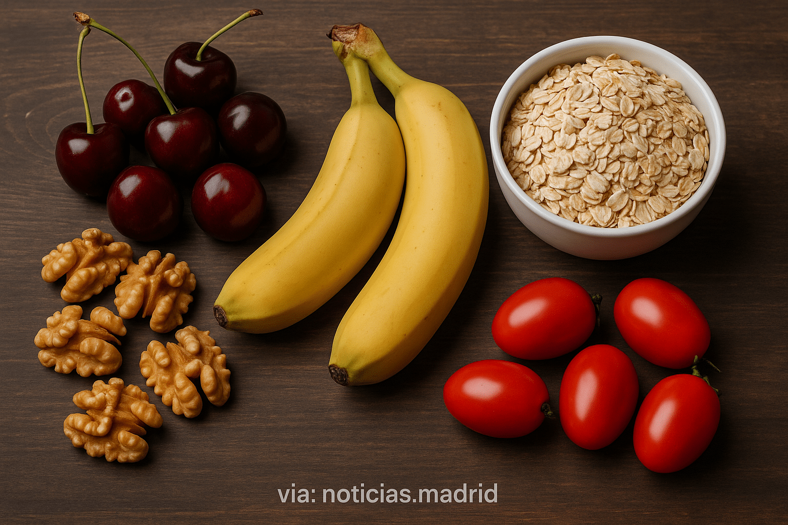 Cinco alimentos con melatonina natural y beneficios sin efectos secundarios
