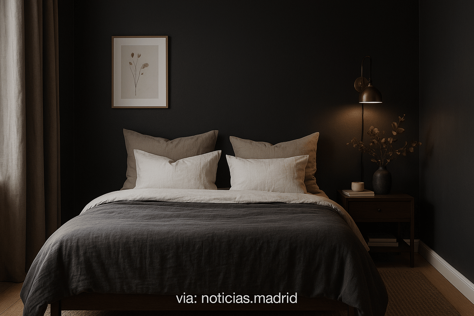 Cómo Transformar tu Dormitorio con Paredes Oscuras y Crear un Espacio Elegante y Acogedor