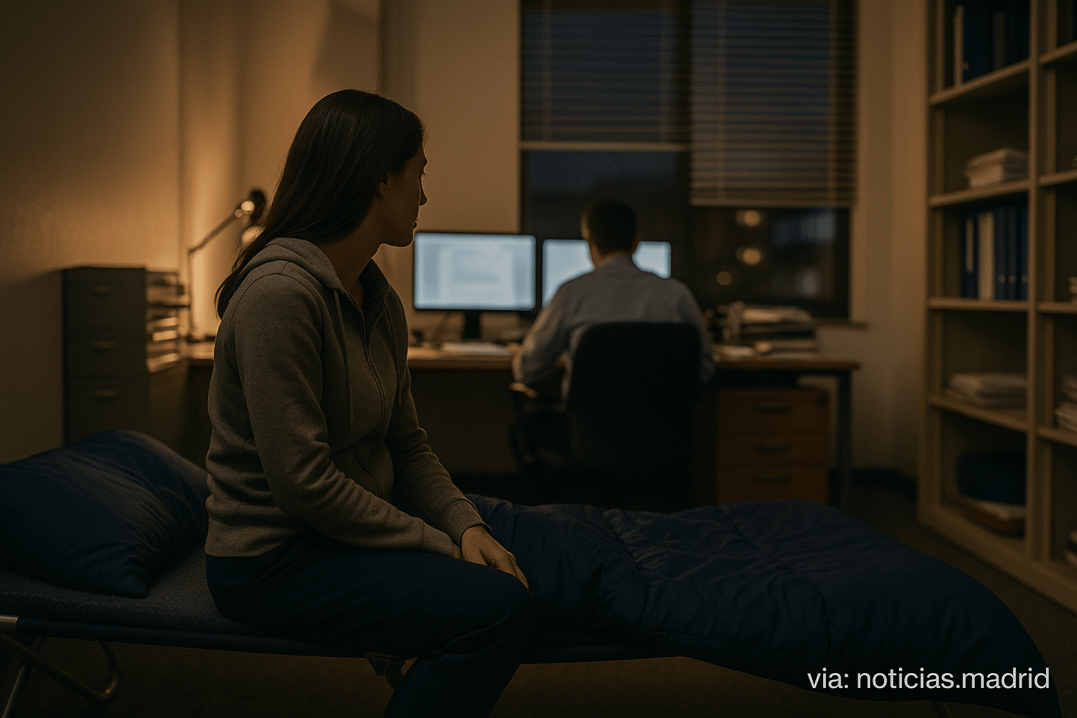 Compromiso y sacrificio: una mujer pasa 30 noches en su lugar de trabajo para acompañar a su pareja