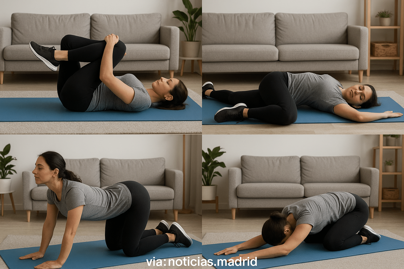 Cuatro estiramientos recomendados por expertos para potenciar la movilidad lumbar en personas con estilo de vida sedentario
